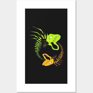 Pisces Yin Yang boney bite Posters and Art